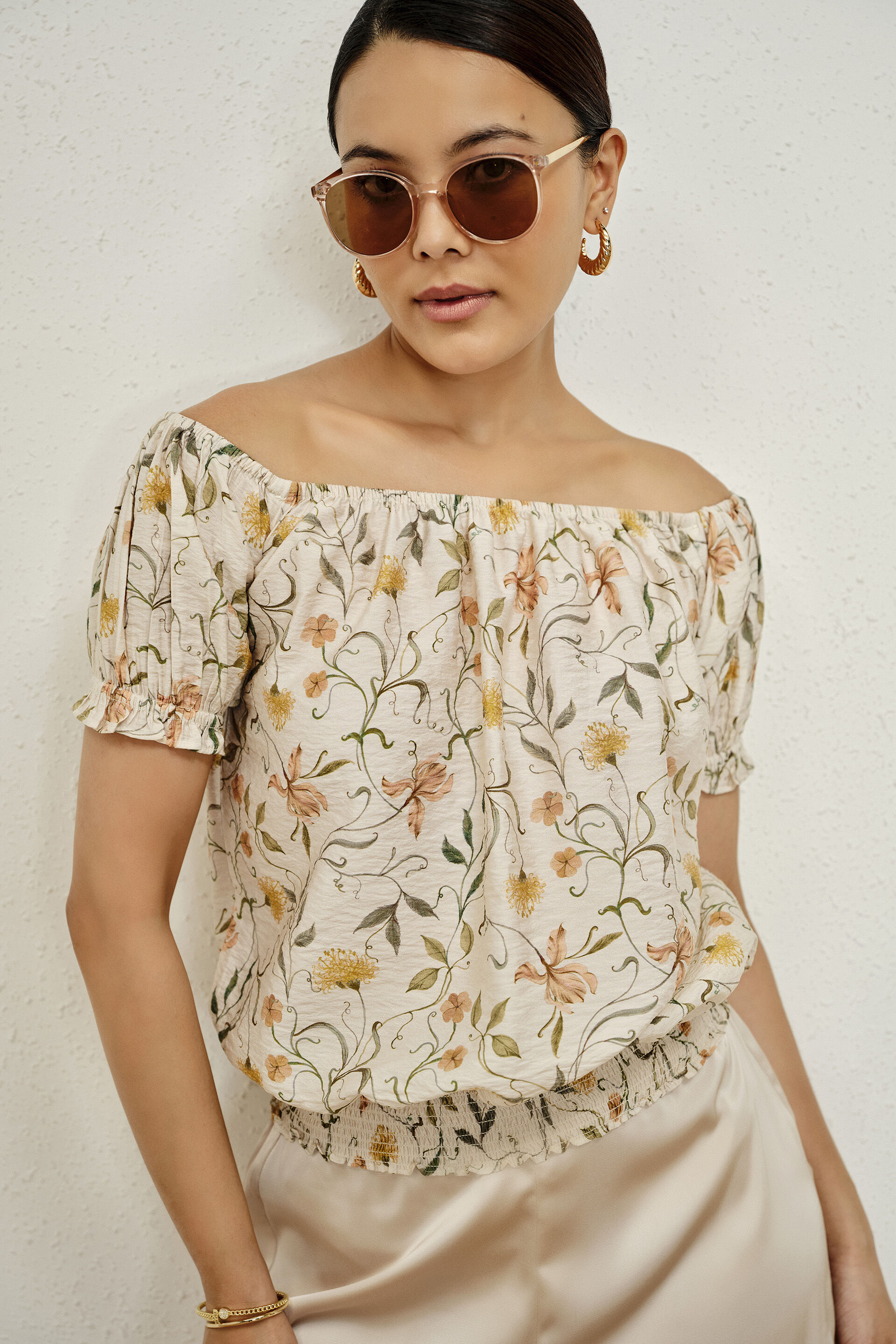 Natalya Ivory Floral Top